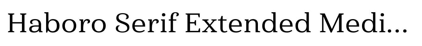 Haboro Serif Extended Medium